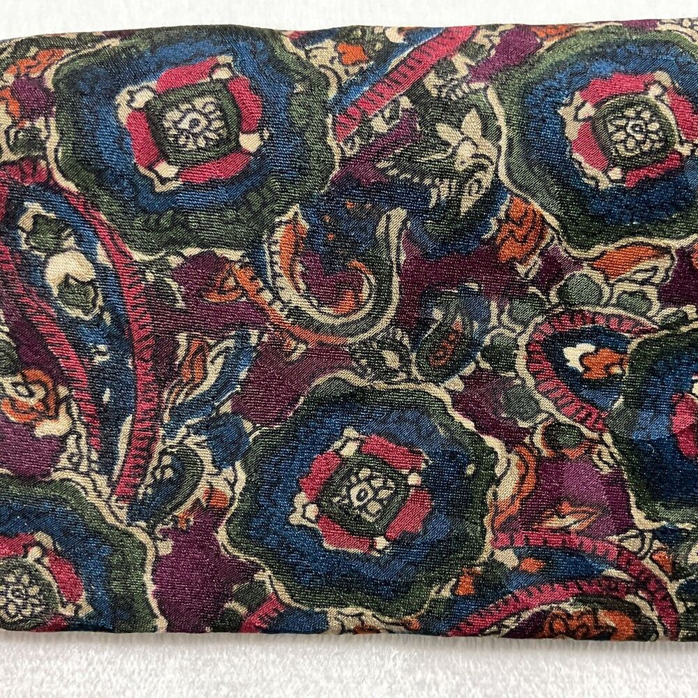 Men’s 100% Silk Floral Tie By Liberty Of London - Vintage